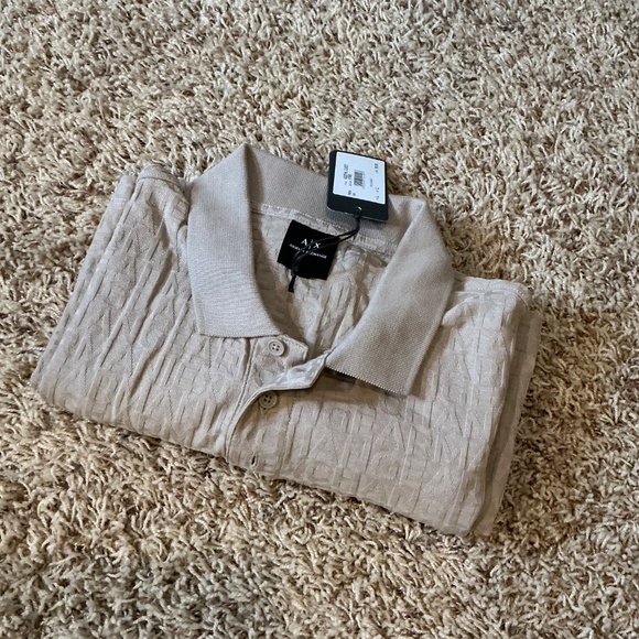 Armani Exchange Men’s Beige Polo (L) - Picture 3 of 4